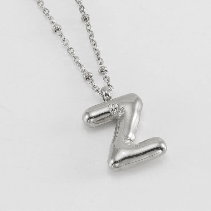 Fashion Bubble Letter Necklace