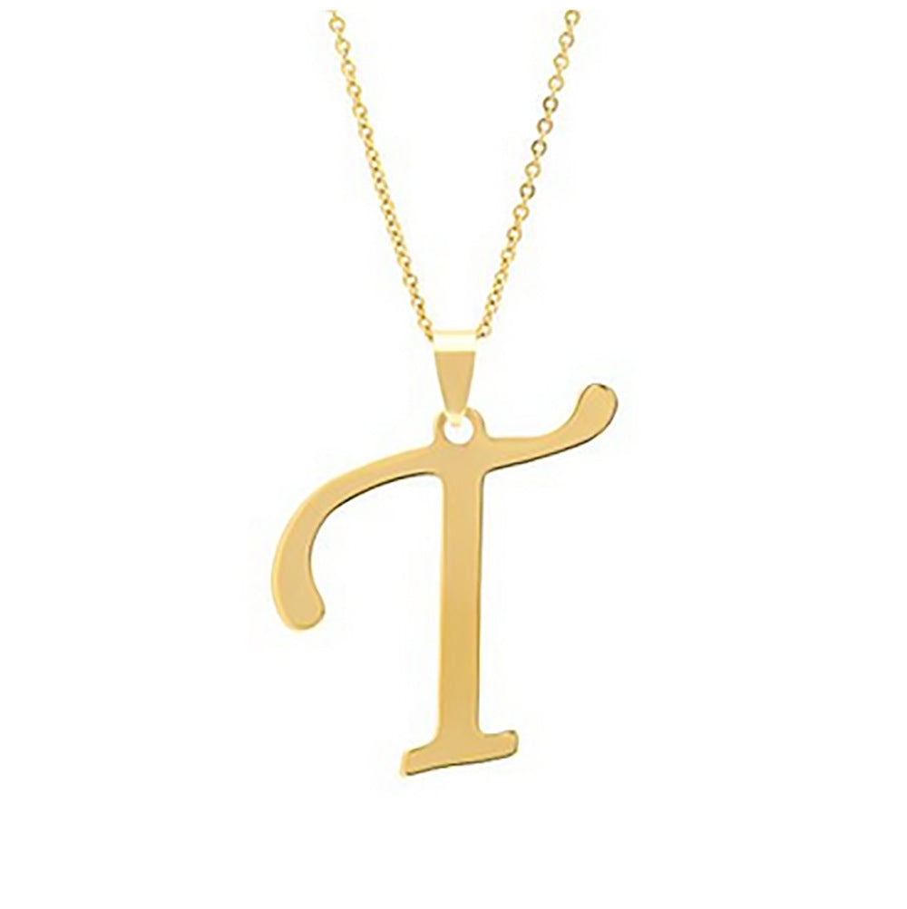 Elegant Flat Letter Necklace – Personalized Jewelry