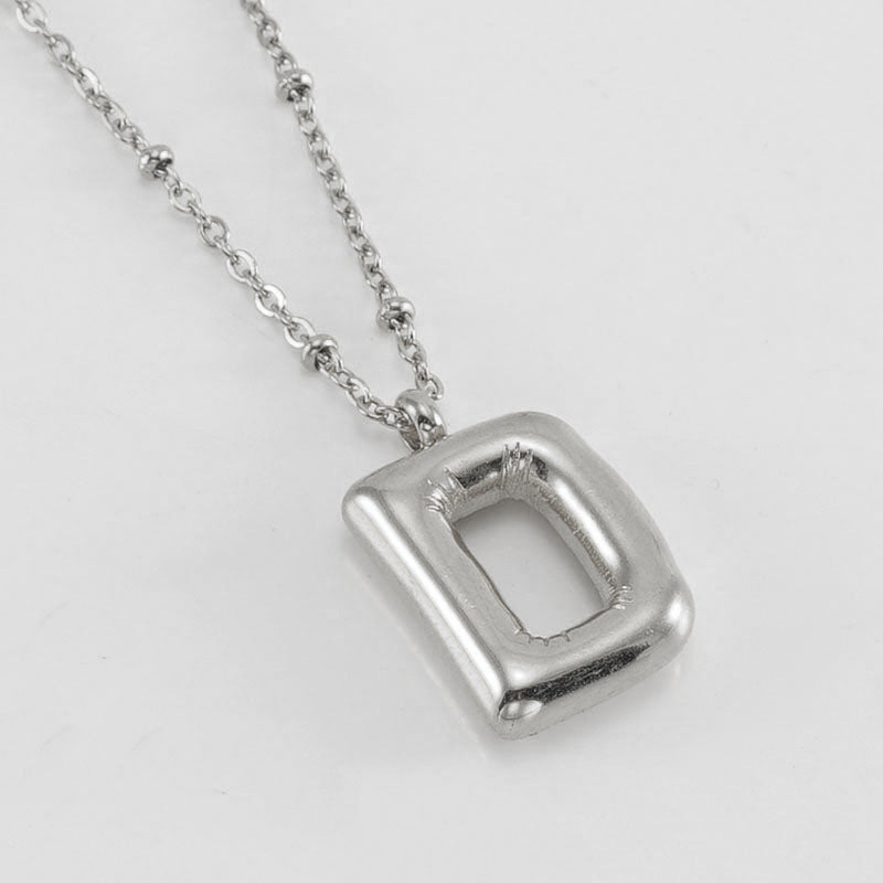 Fashion Bubble Letter Necklace