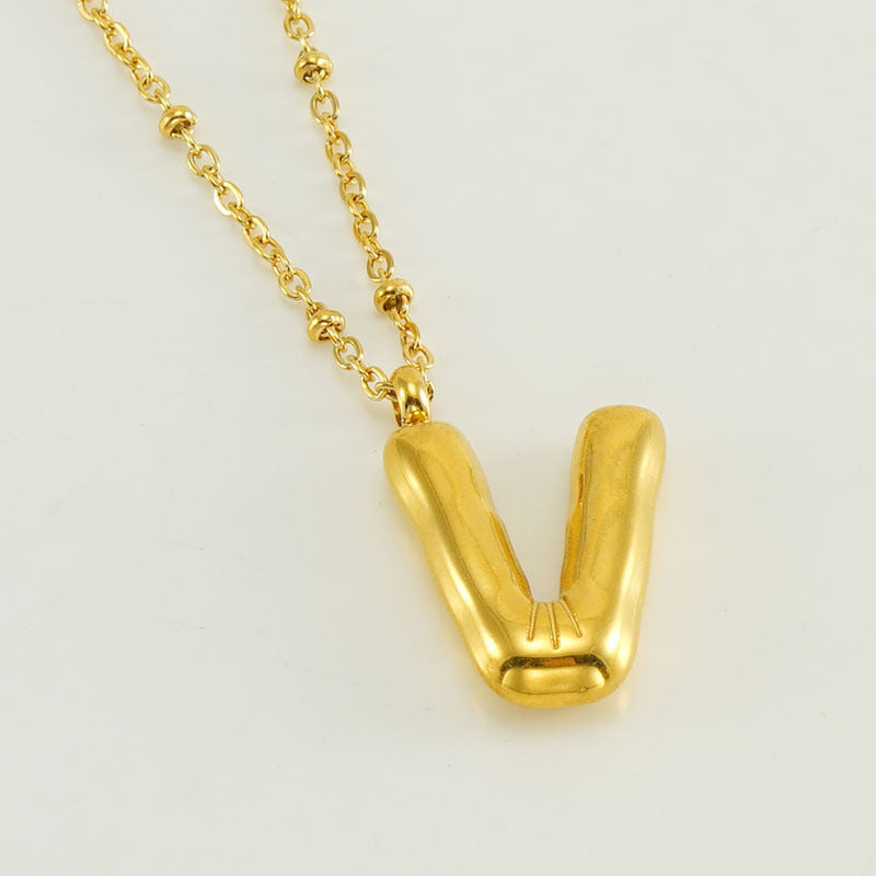 Fashion Bubble Letter Necklace
