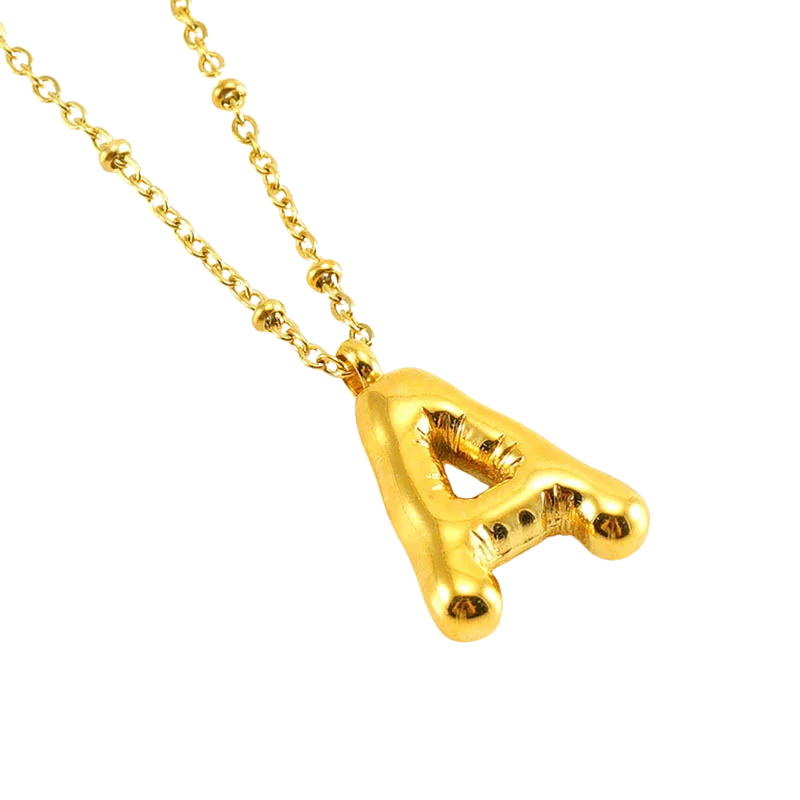 Fashion Bubble Letter Necklace