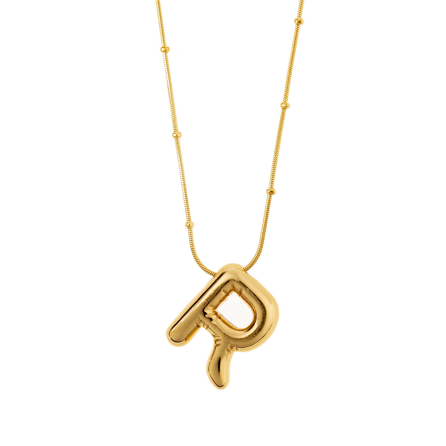 Tilted Fashion Bubble Letter Necklace – Bold, Personalized Jewelry