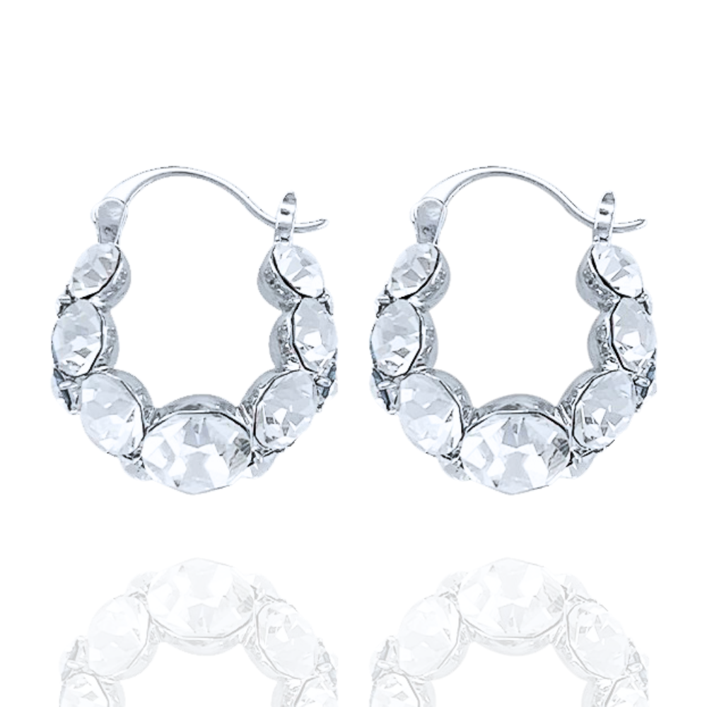 Full Diamond Ring Ear Clip Earrings