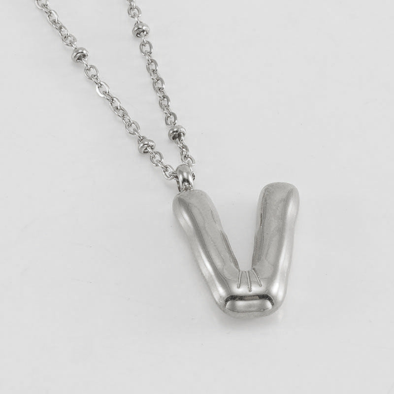 Fashion Bubble Letter Necklace