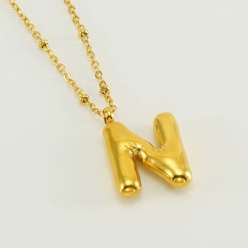 Fashion Bubble Letter Necklace