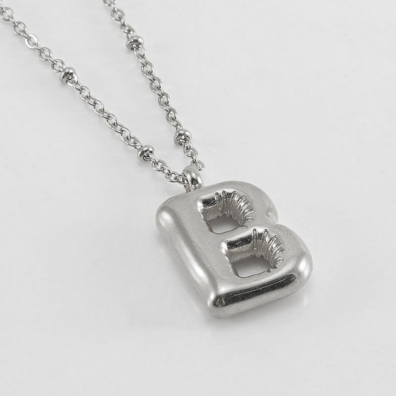 Fashion Bubble Letter Necklace