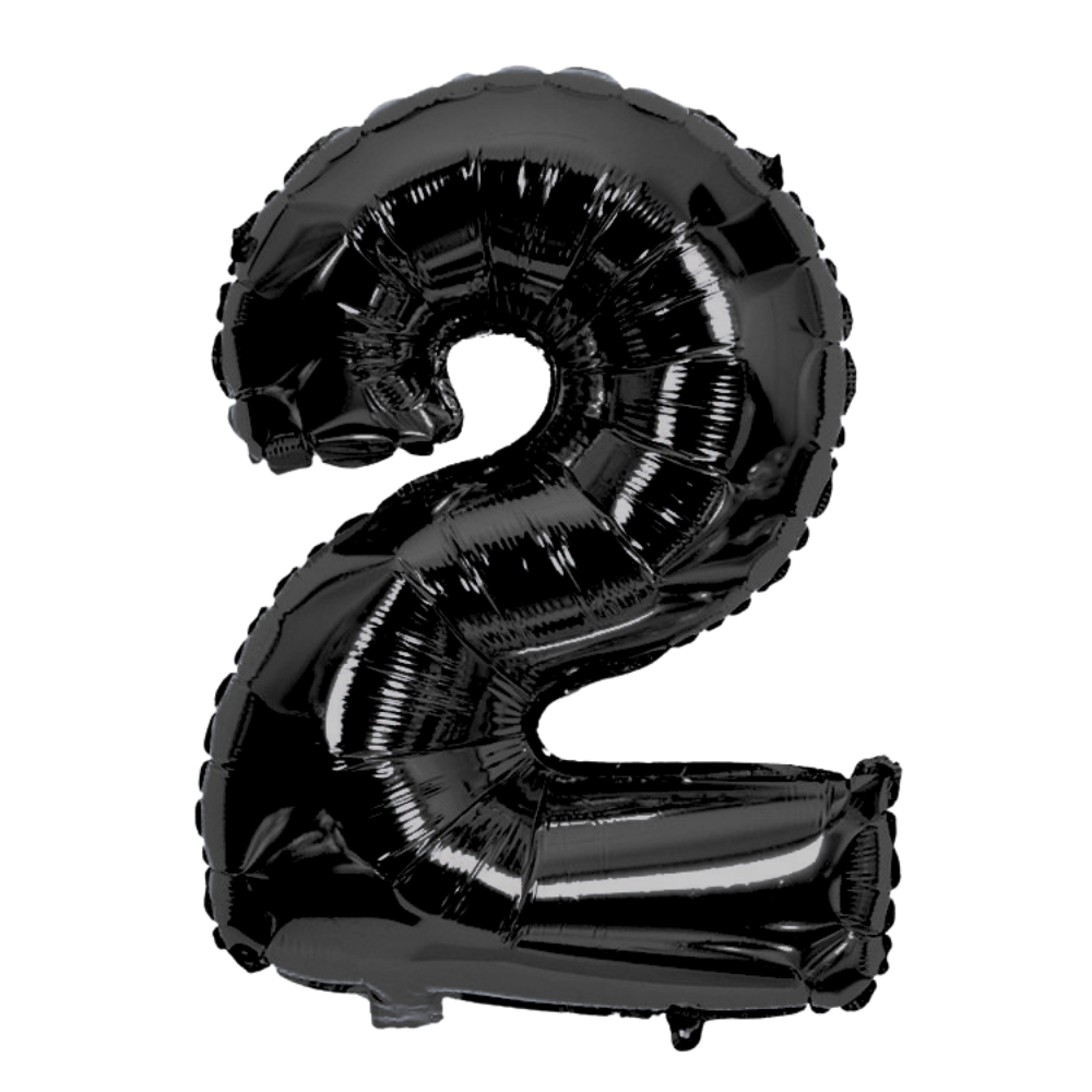 Black Number Balloons