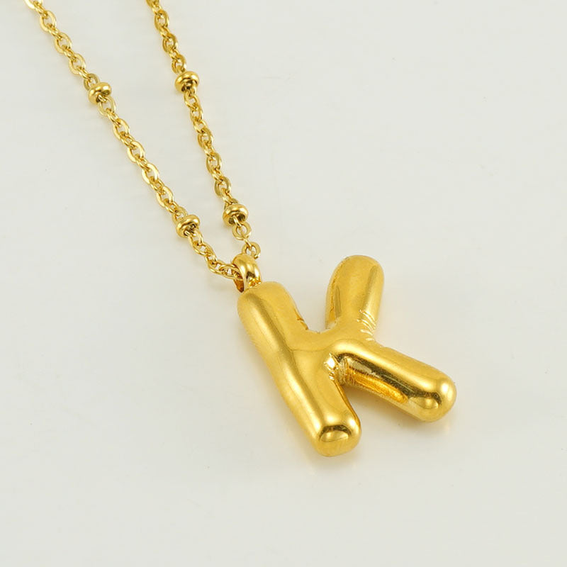 Fashion Bubble Letter Necklace