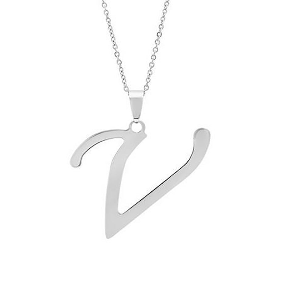 Elegant Flat Letter Necklace – Personalized Jewelry