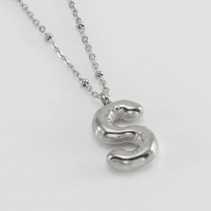 Fashion Bubble Letter Necklace