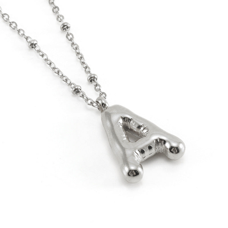 Fashion Bubble Letter Necklace