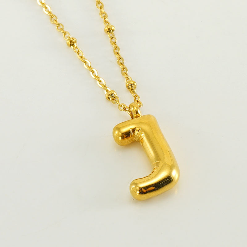 Fashion Bubble Letter Necklace