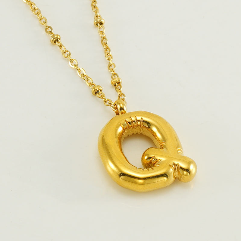 Fashion Bubble Letter Necklace