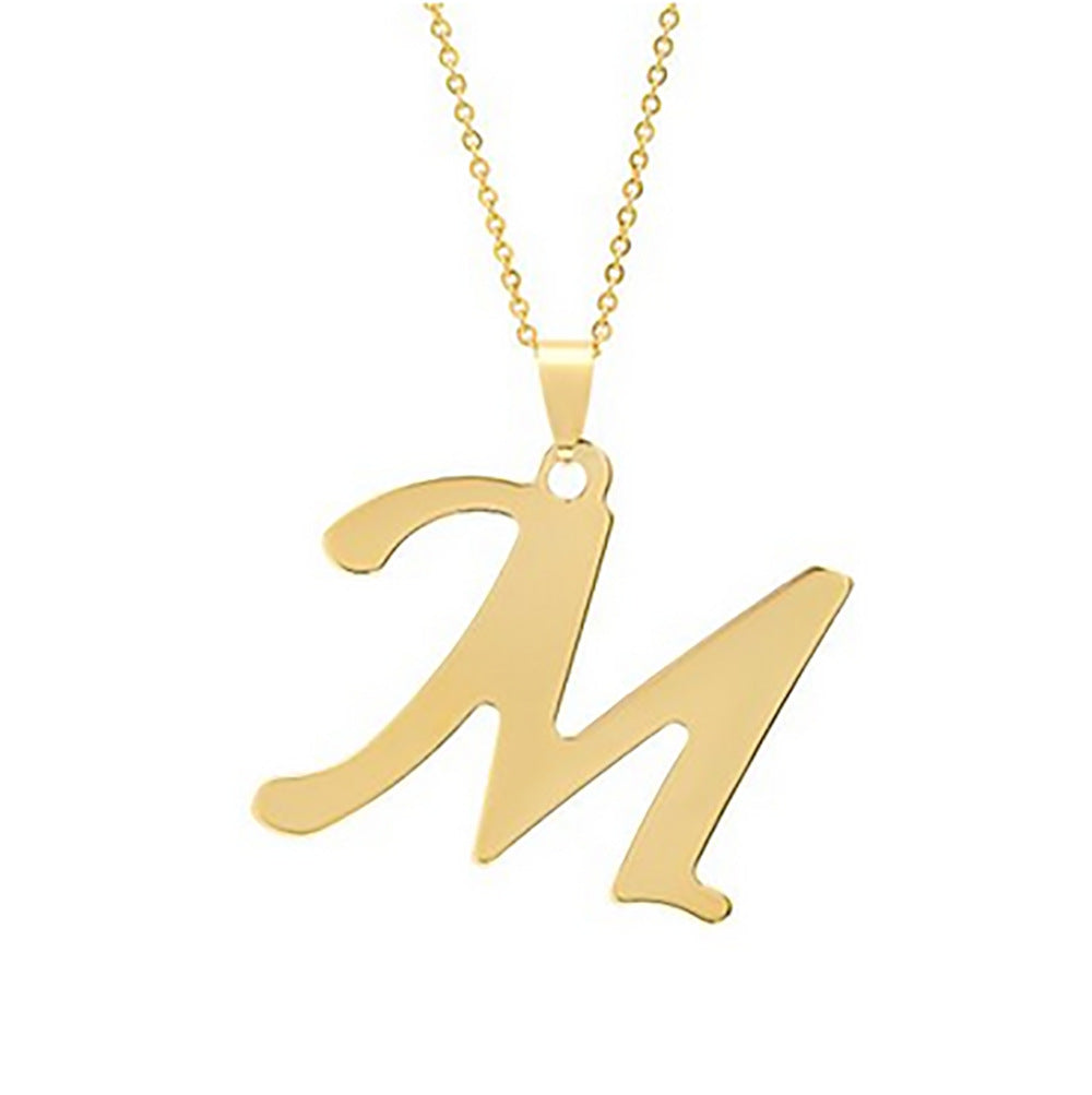 Elegant Flat Letter Necklace – Personalized Jewelry