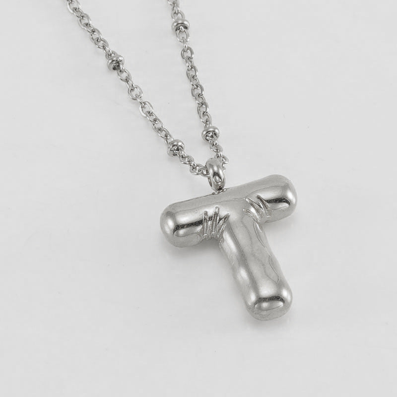 Fashion Bubble Letter Necklace