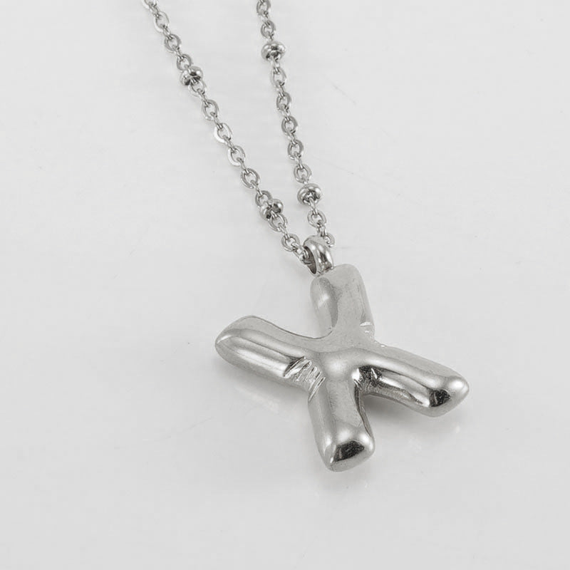 Fashion Bubble Letter Necklace