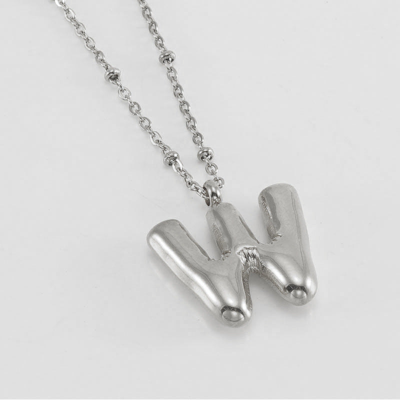 Fashion Bubble Letter Necklace