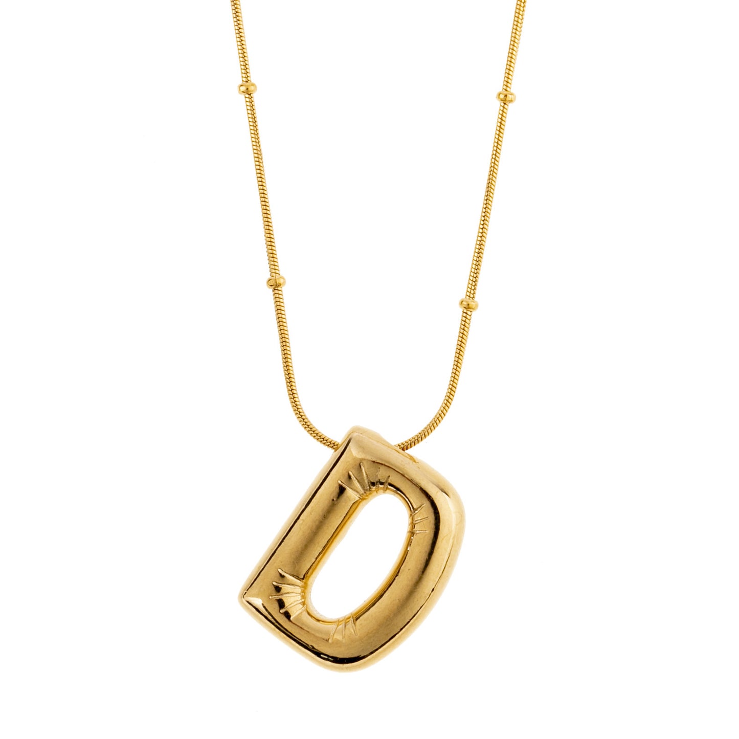 Tilted Fashion Bubble Letter Necklace – Bold, Personalized Jewelry