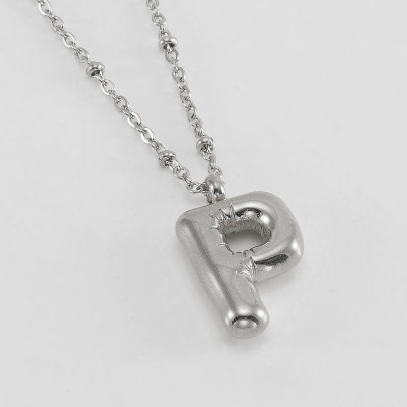 Fashion Bubble Letter Necklace