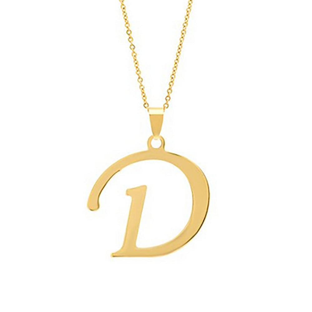 Elegant Flat Letter Necklace – Personalized Jewelry
