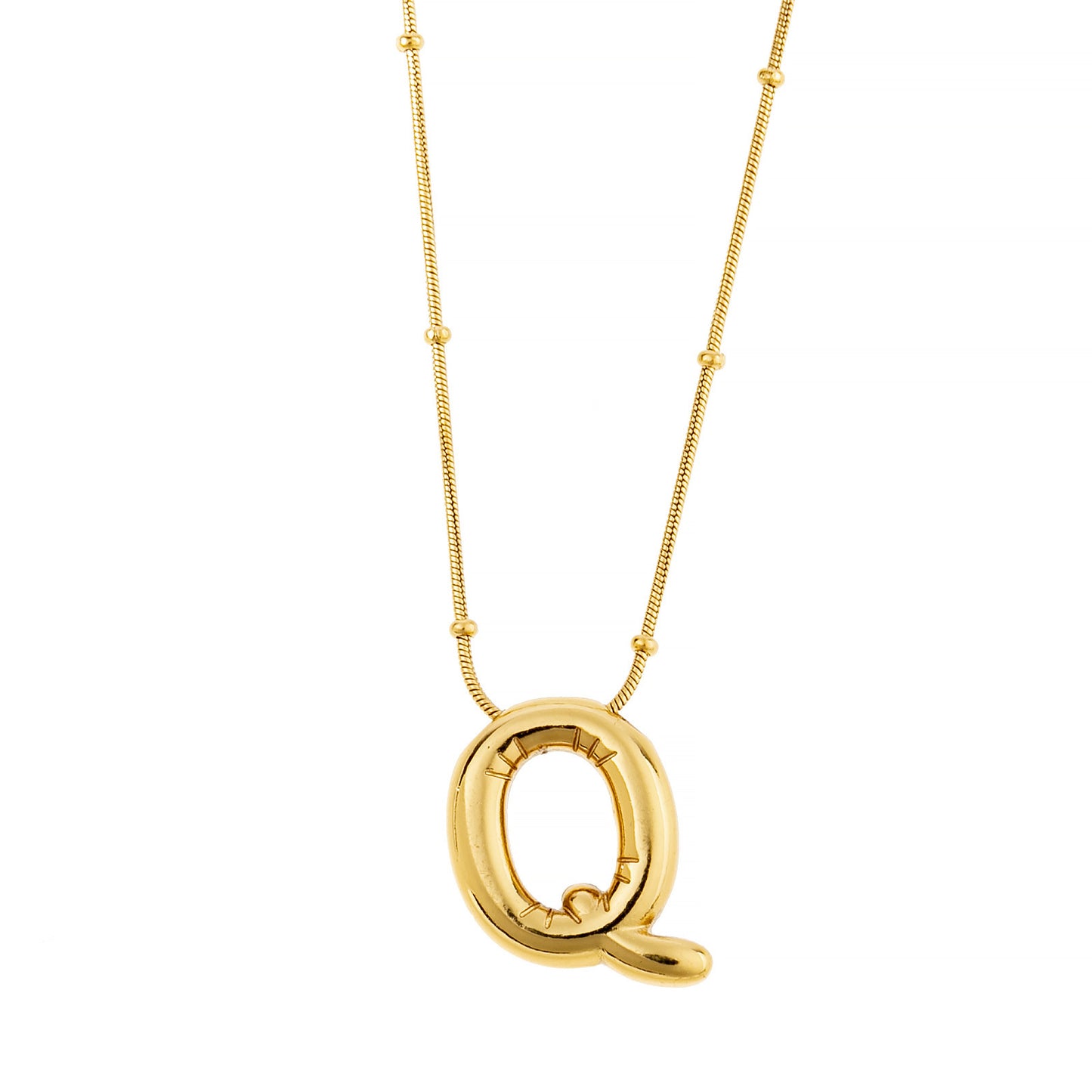Tilted Fashion Bubble Letter Necklace – Bold, Personalized Jewelry