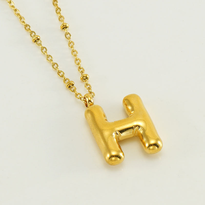 Fashion Bubble Letter Necklace