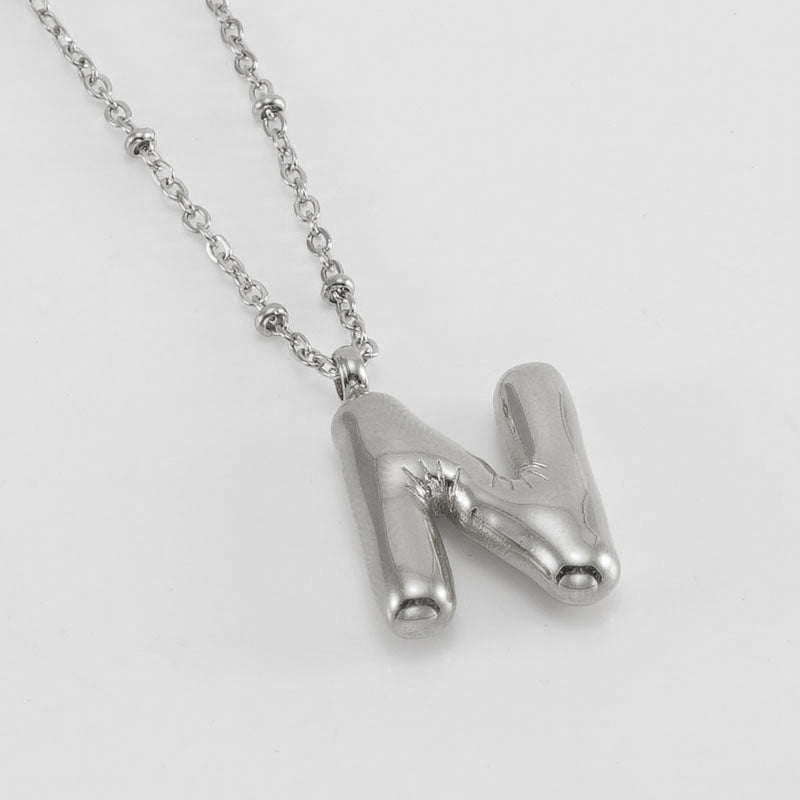 Fashion Bubble Letter Necklace