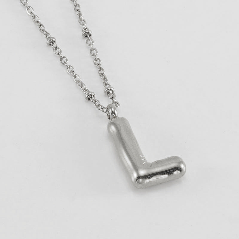 Fashion Bubble Letter Necklace