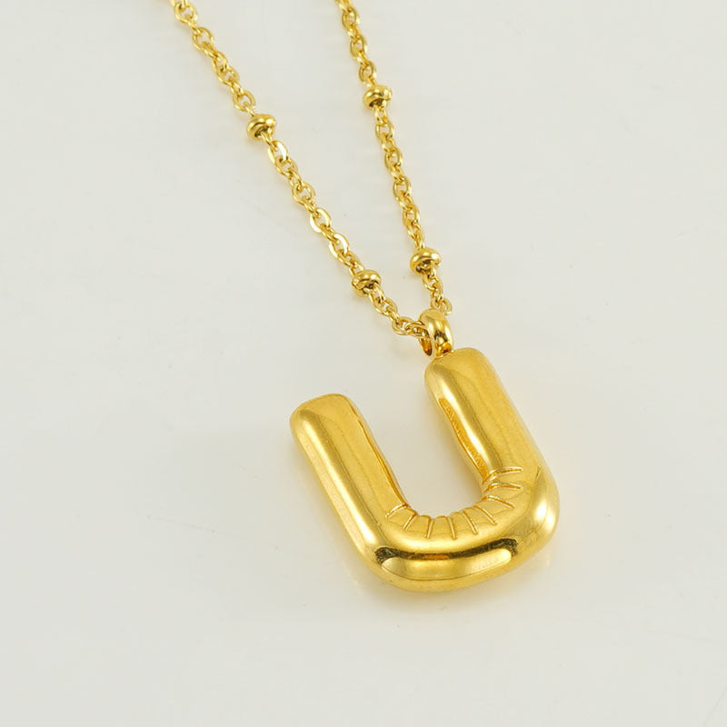 Fashion Bubble Letter Necklace