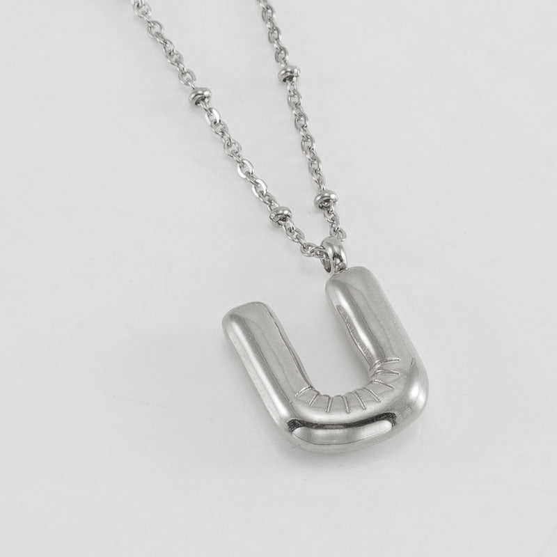 Fashion Bubble Letter Necklace
