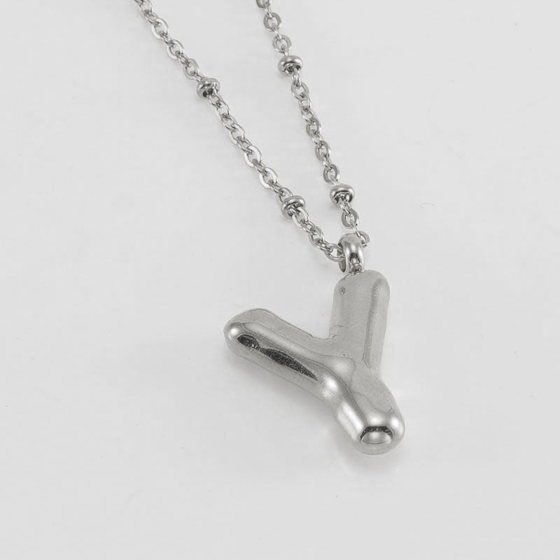 Fashion Bubble Letter Necklace