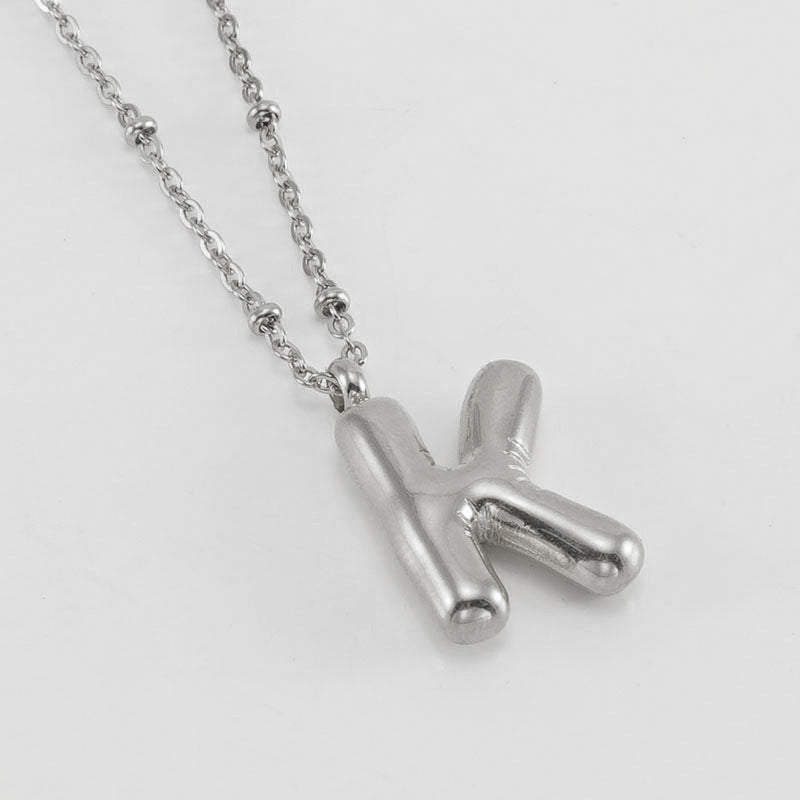 Fashion Bubble Letter Necklace