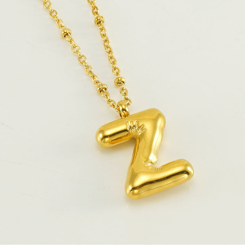 Fashion Bubble Letter Necklace