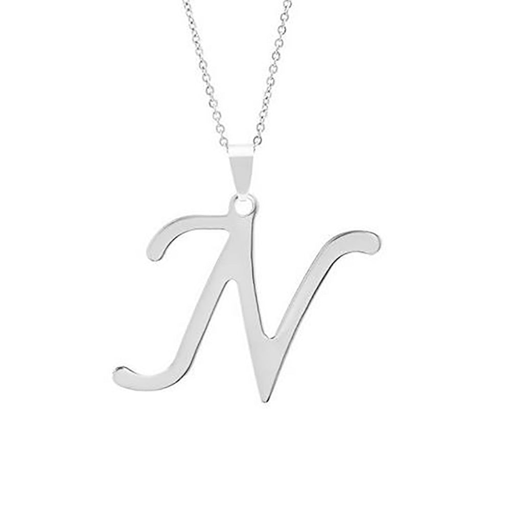 Elegant Flat Letter Necklace – Personalized Jewelry