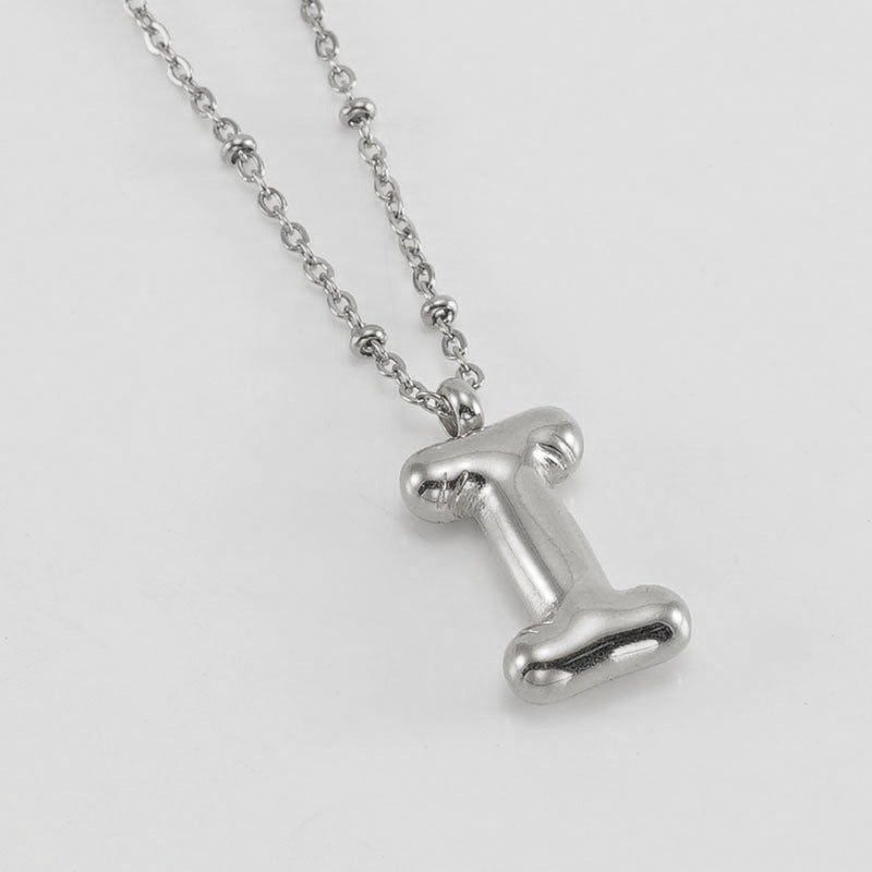 Fashion Bubble Letter Necklace