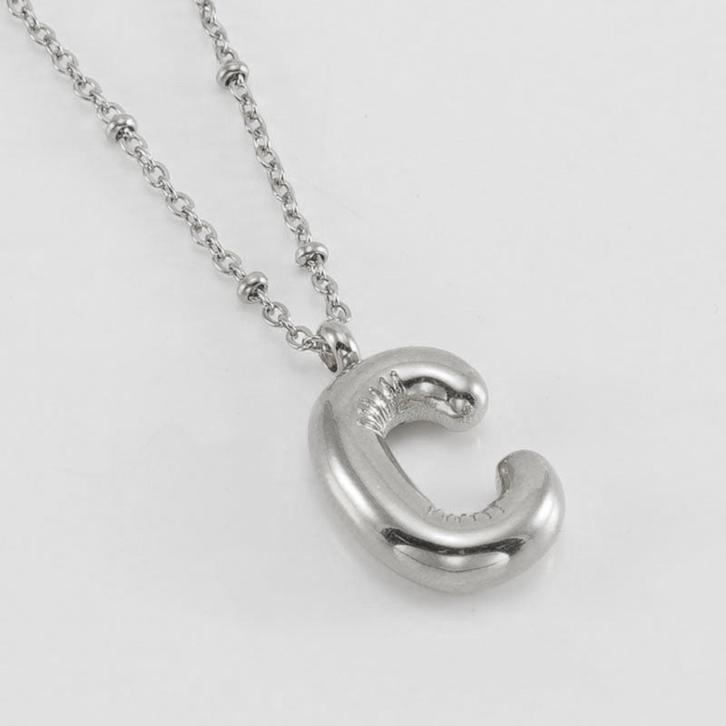Fashion Bubble Letter Necklace