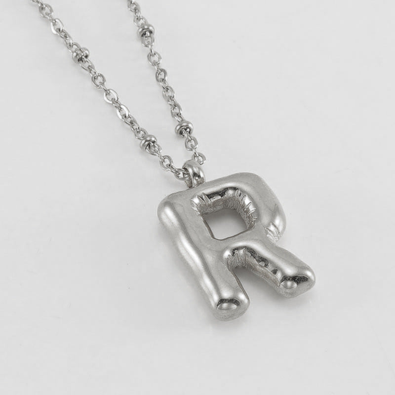 Fashion Bubble Letter Necklace