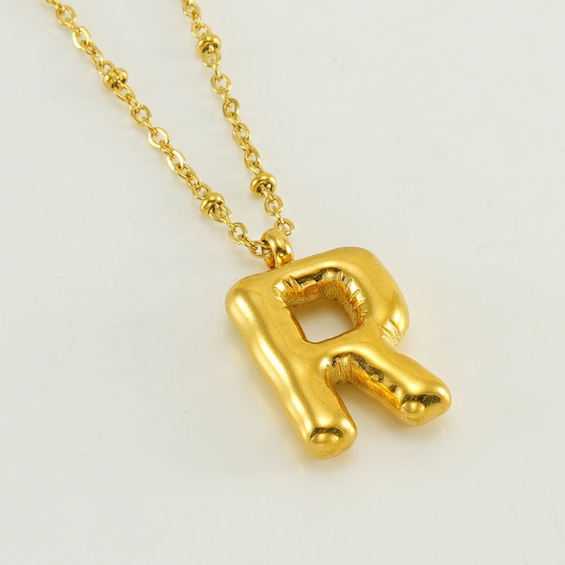 Fashion Bubble Letter Necklace