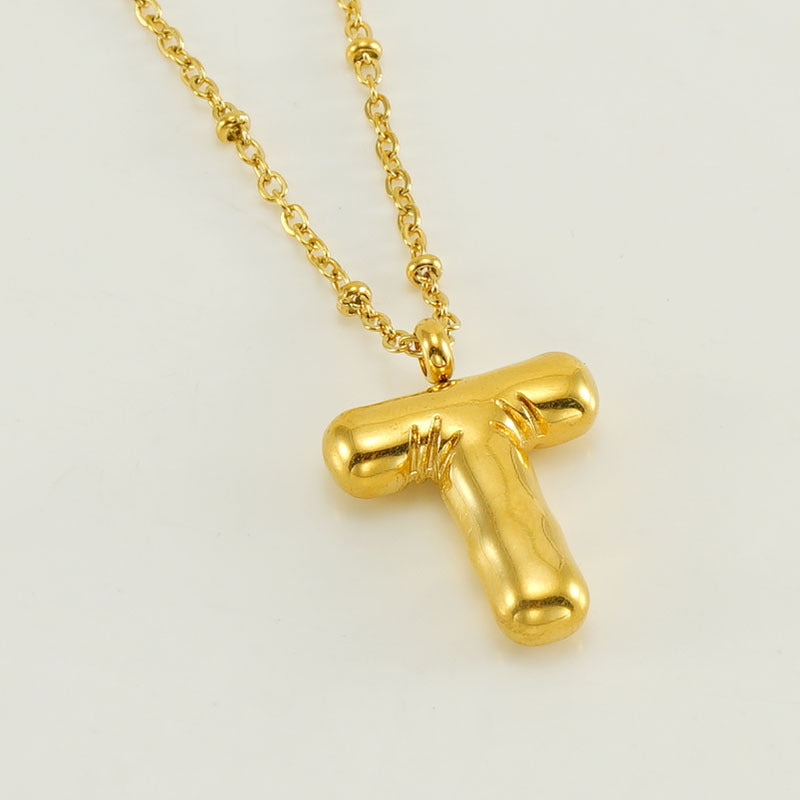 Fashion Bubble Letter Necklace