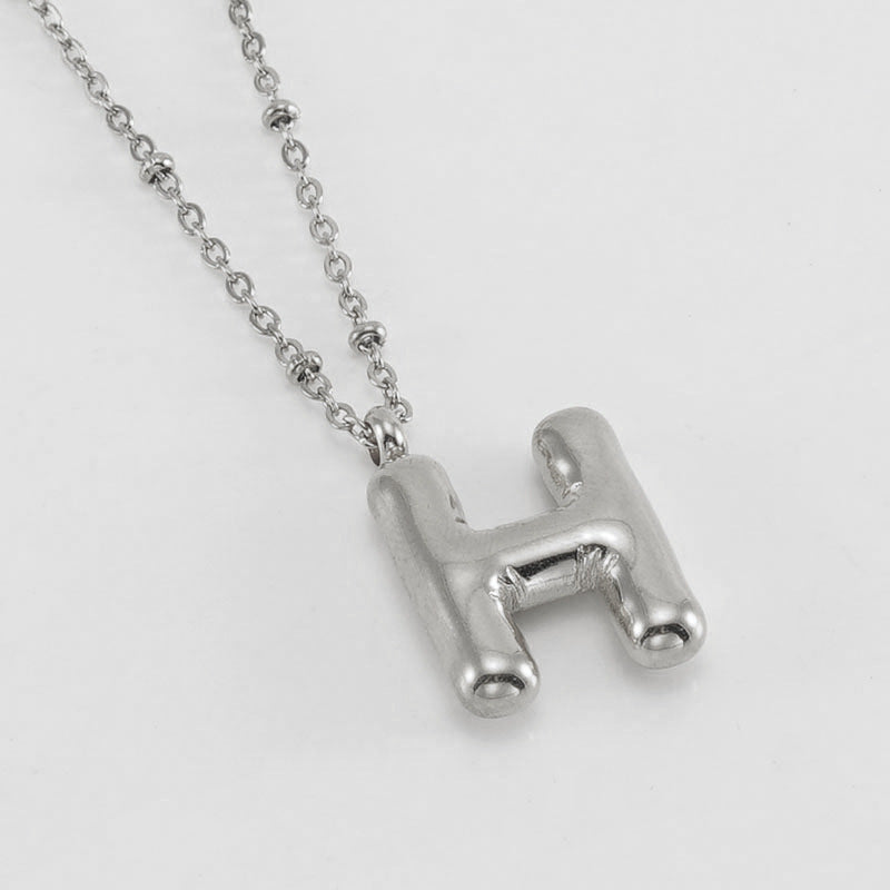 Fashion Bubble Letter Necklace