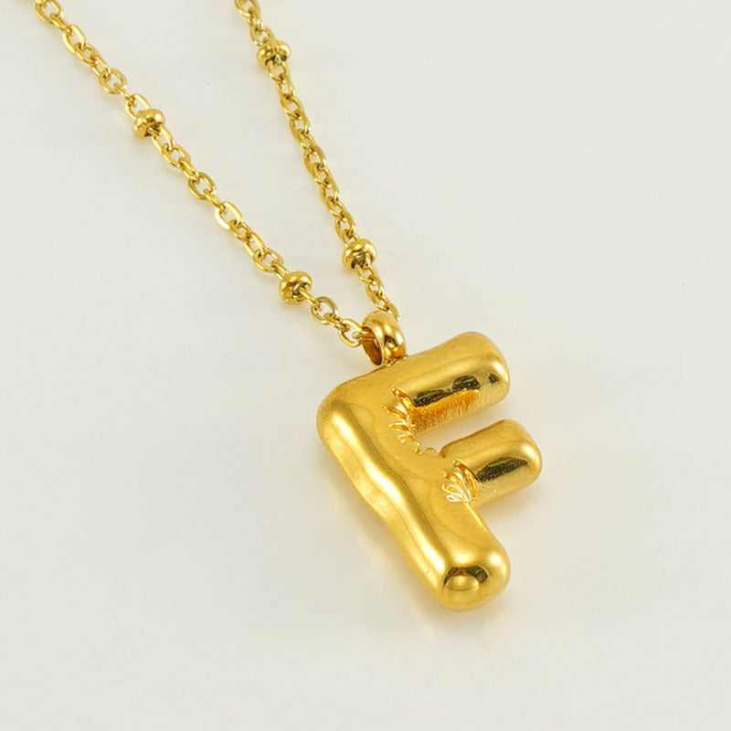 Fashion Bubble Letter Necklace