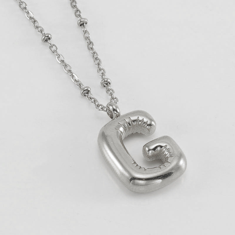 Fashion Bubble Letter Necklace