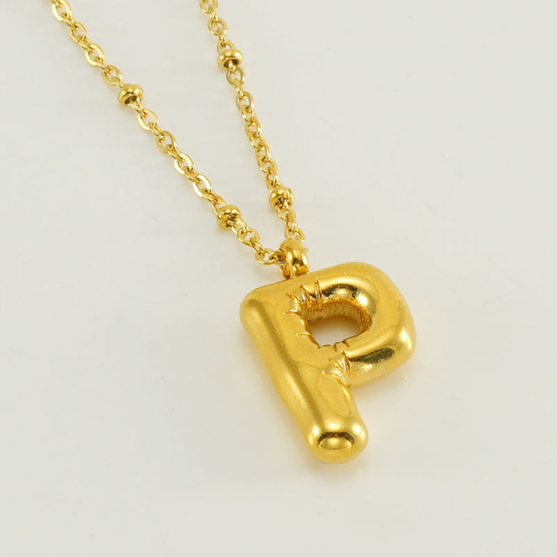Fashion Bubble Letter Necklace