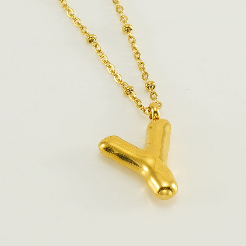 Fashion Bubble Letter Necklace