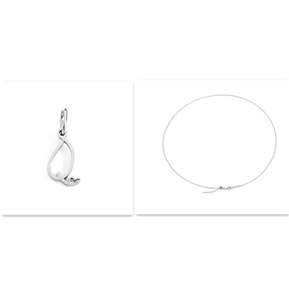 Initial Necklace - Signed with Love