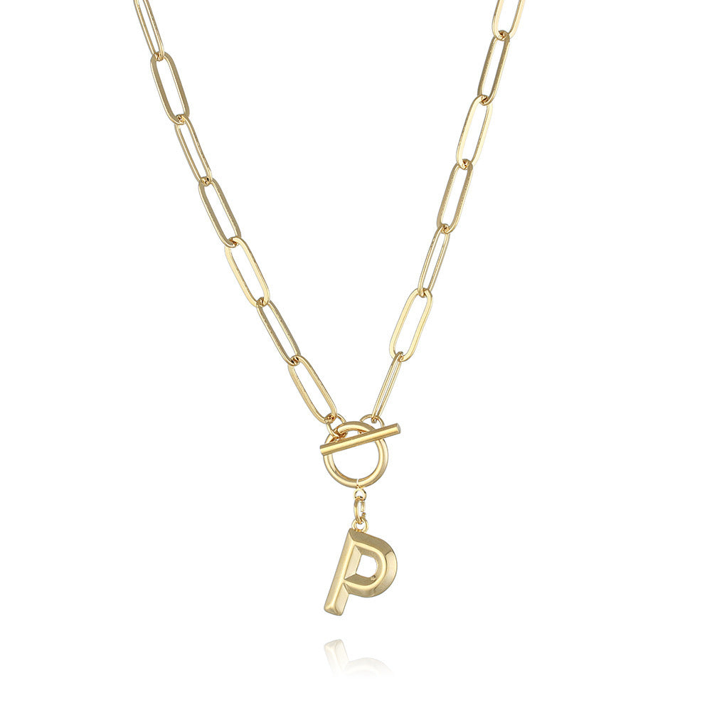 Chunky Letter Chain Necklace