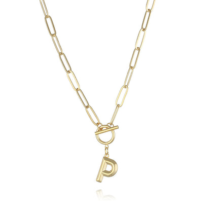 Chunky Letter Chain Necklace