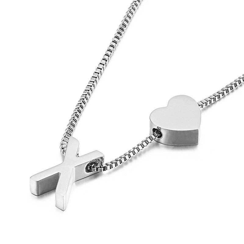 Modern Heart Letter  Necklace