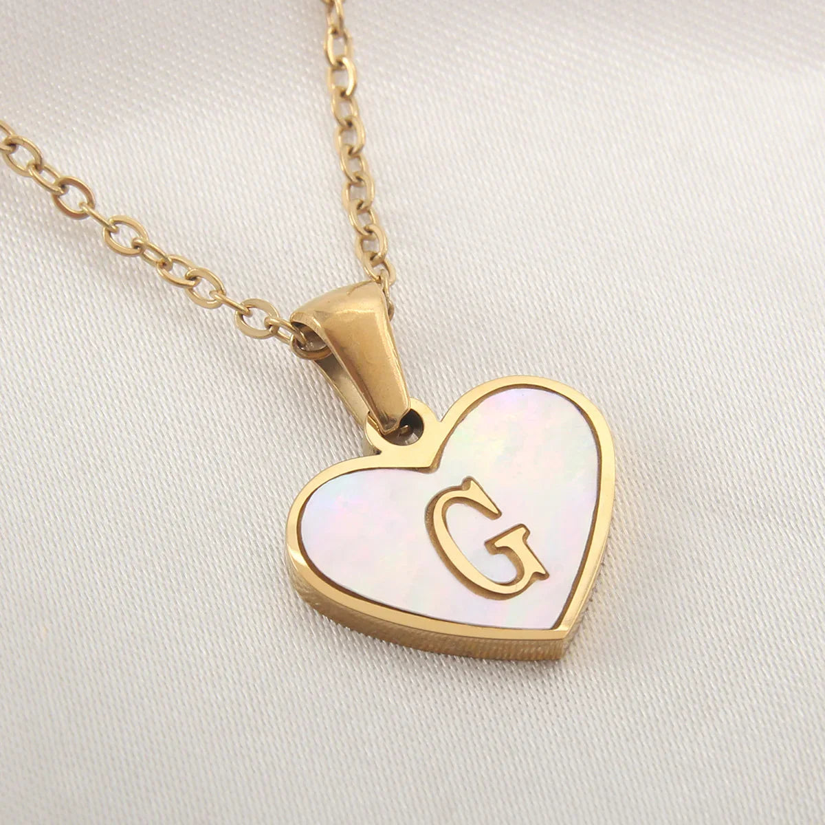 Tiny Mirror Initial Heart Necklace – Personalized Gift for Her