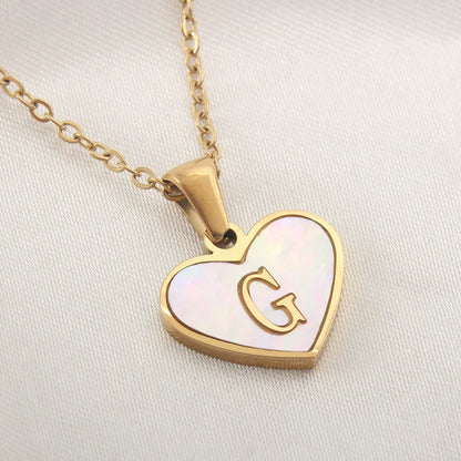Tiny Mirror Initial Heart Necklace – Personalized Gift for Her